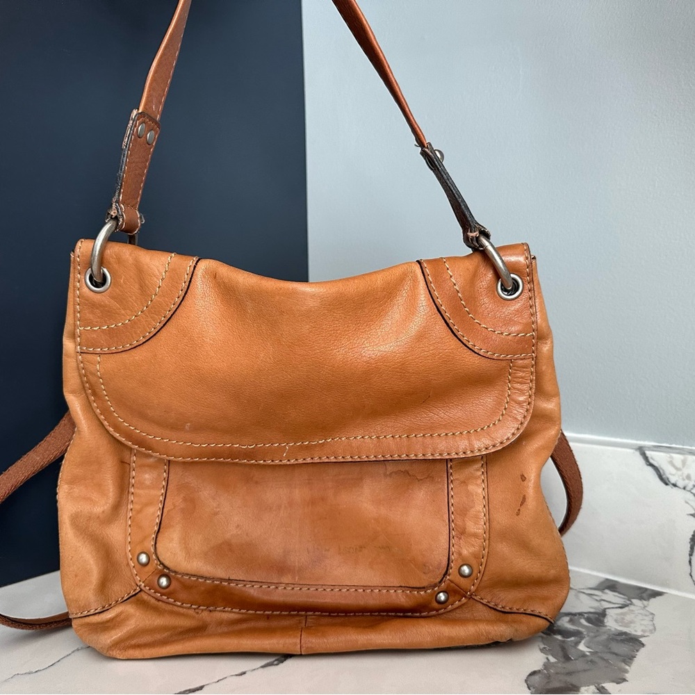 Tan Leather Shoulder Bag